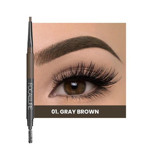 Triple Action® Auto Brow Pen #01 GRAY BROWN - Focallure™ Arabia