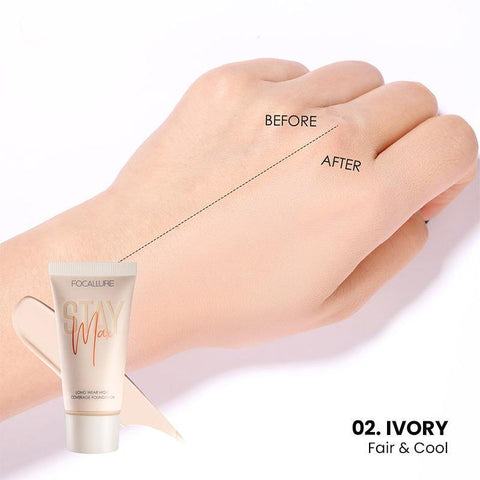 Staymax® Lasting Matte Foundation #02 IVORY - Focallure™ Arabia