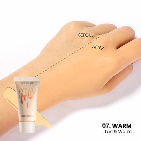 Staymax® Lasting Matte Foundation #07 WARM - Focallure™ Arabia