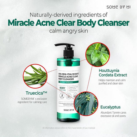 AHA-BHA-PHA 30 Days Miracle Acne Clear Body Cleanser 400g - Focallure™ Arabia