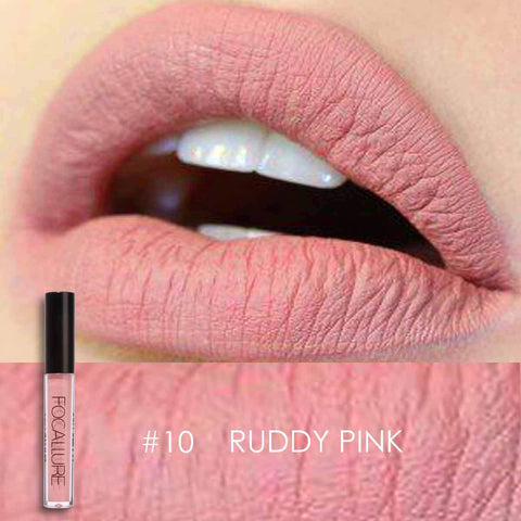 Ultra Chic Lips® Matte Liquid Lipstick #10 RUDDY PINK - Focallure™ Arabia