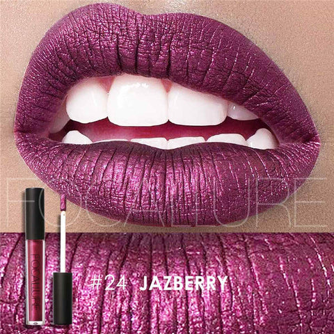 Ultra Chic Lips® Metallic Liquid Lipstick #24 JAZBERRY - Focallure™ Arabia