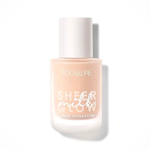 Sheer Glow® Milk Liquid Foundation #4 HONEY - Focallure™ Arabia