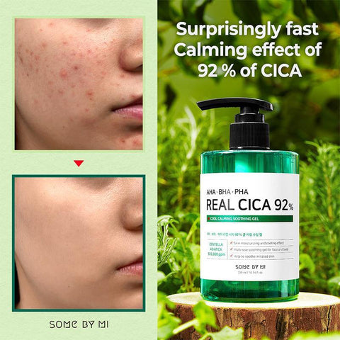 AHA-BHA-PHA Real Cica 92% Cool Calming Soothing Gel - Focallure™ Arabia
