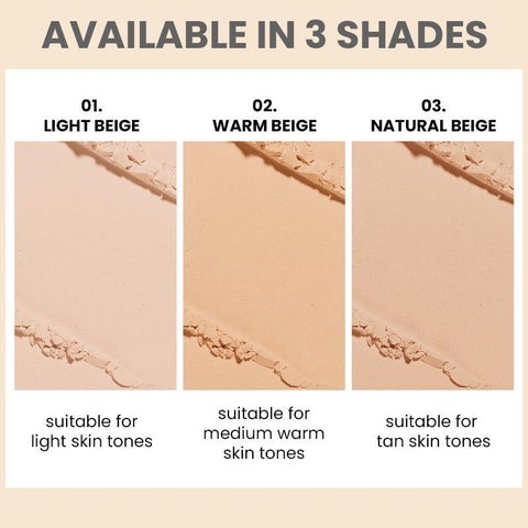 Covermax® Pressed Powder #03 NATURAL BEIGE - Focallure™ Arabia