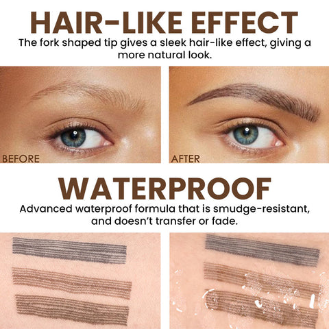 Fluffmax® Forked Brow Pen #1 NATURAL GRAY - Focallure™ Arabia