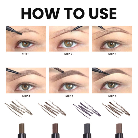 Triple Action® Auto Brow Pen #04 DARK BROWN - Focallure™ Arabia