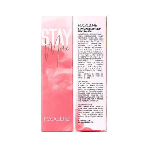 Staymax® Matte Liquid Lip Ink #01 BALI - Focallure™ Arabia