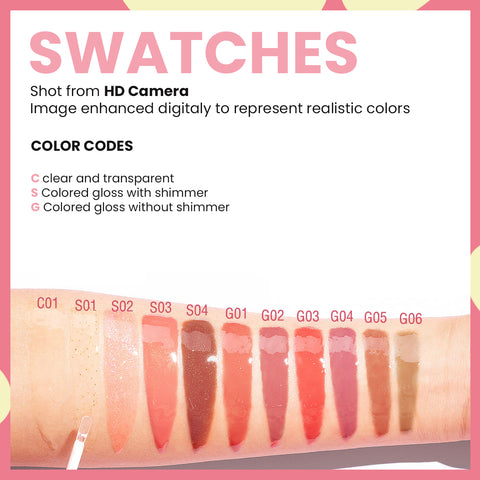 Ever Glossy® Moist Lip Gloss #S01 FIREFLIES - Focallure™ Arabia