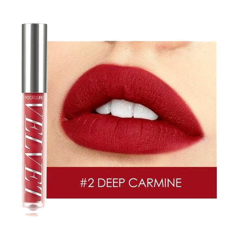 Velvet® Matte Liquid Lipstick #02 DEEP CARMINE - Focallure™ Arabia