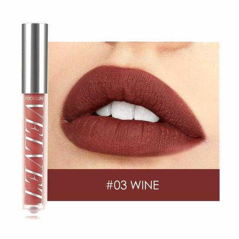 Velvet® Matte Liquid Lipstick #03 WINE - Focallure™ Arabia