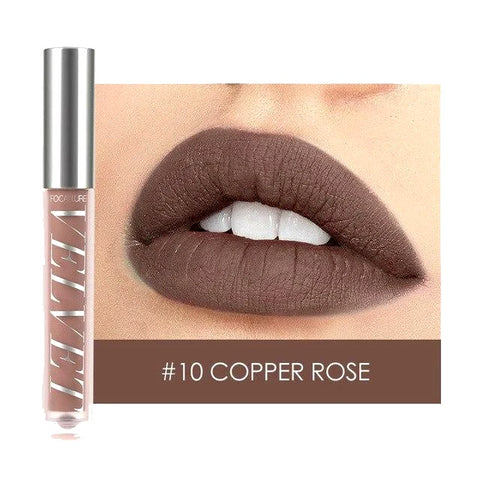 Velvet® Matte Liquid Lipstick #10 COPPER ROSE - Focallure™ Arabia